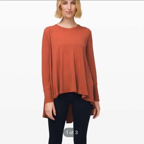Lululemon Dare to Drape Long Sleeve - Rustic Clay - Pit to Pit 21” - EST Medium - Picture 1 of 12